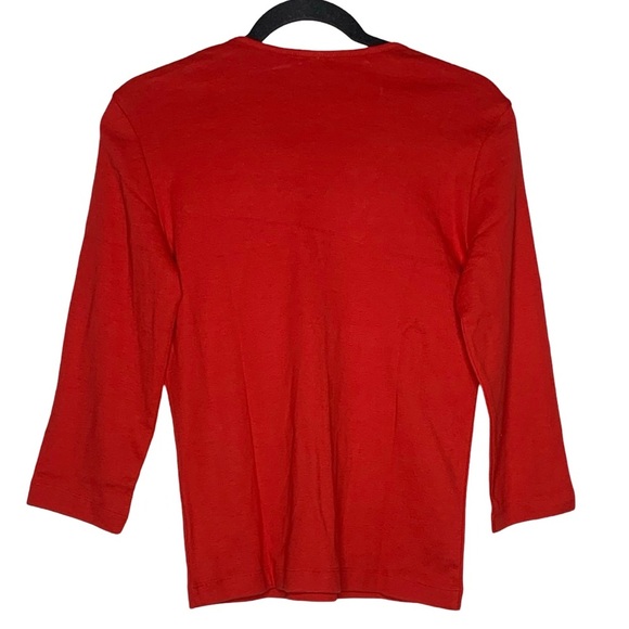 NWT Chico’s River Rock Tee In Candy Apple - Picture 5 of 5